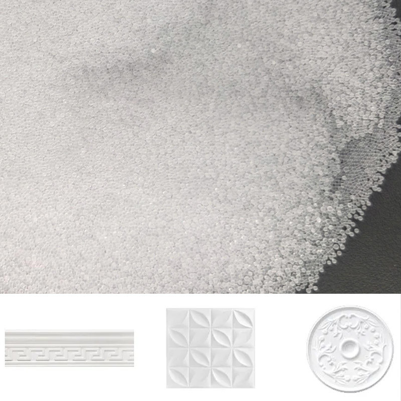 Self-Extinguishing EPS Raw Materials 50 Kg/M3 For Ceiling Decorative Lines